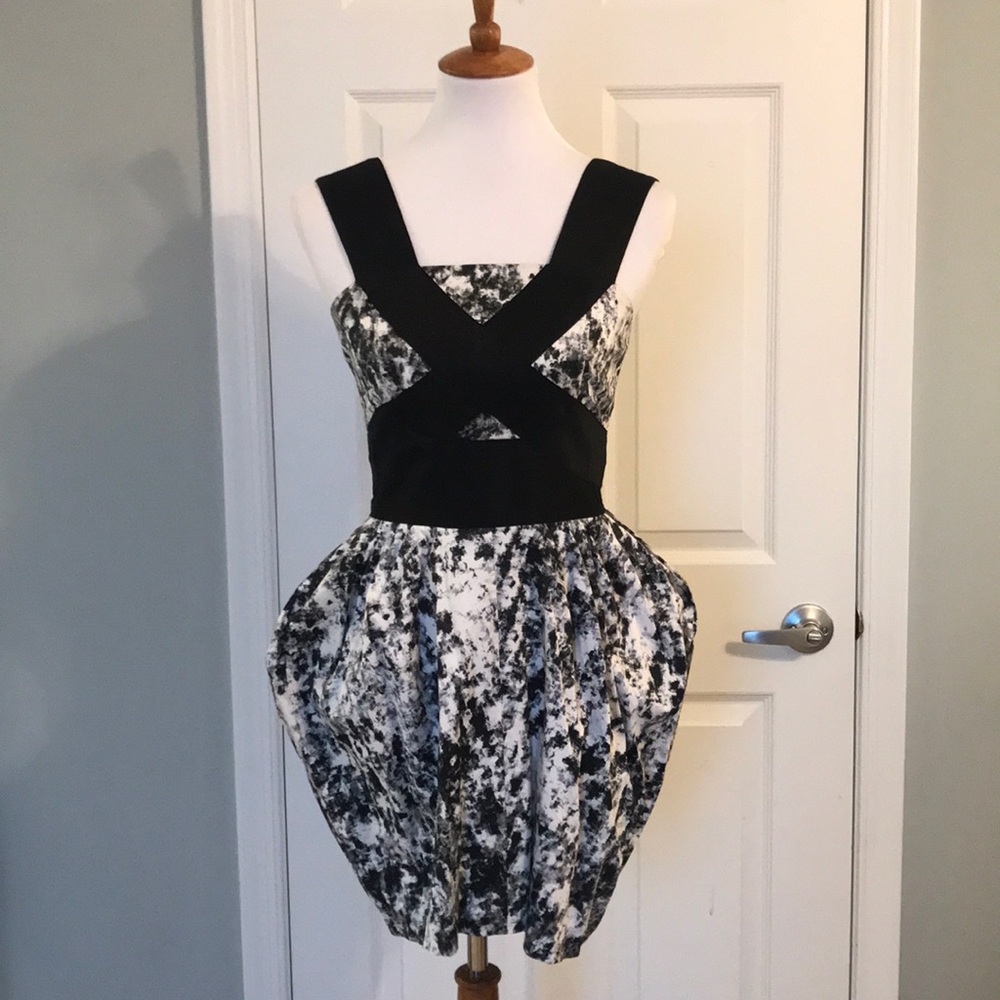 Black and White Cocktail Dress